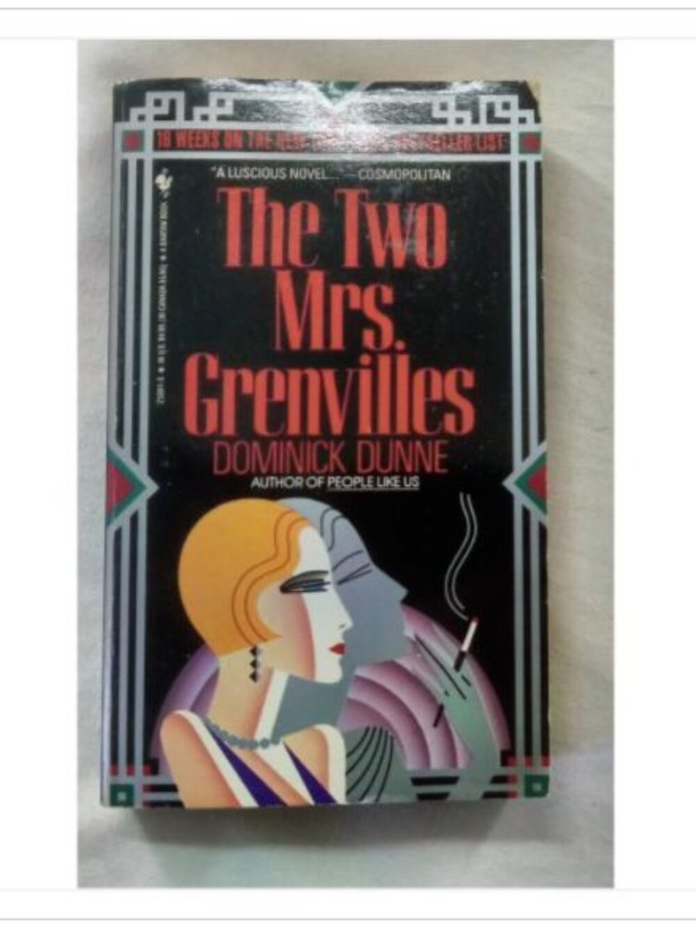 The Two Mrs. Grenvilles Dominick Dunne 1986 Bantam Edition Book Vintage Novel
